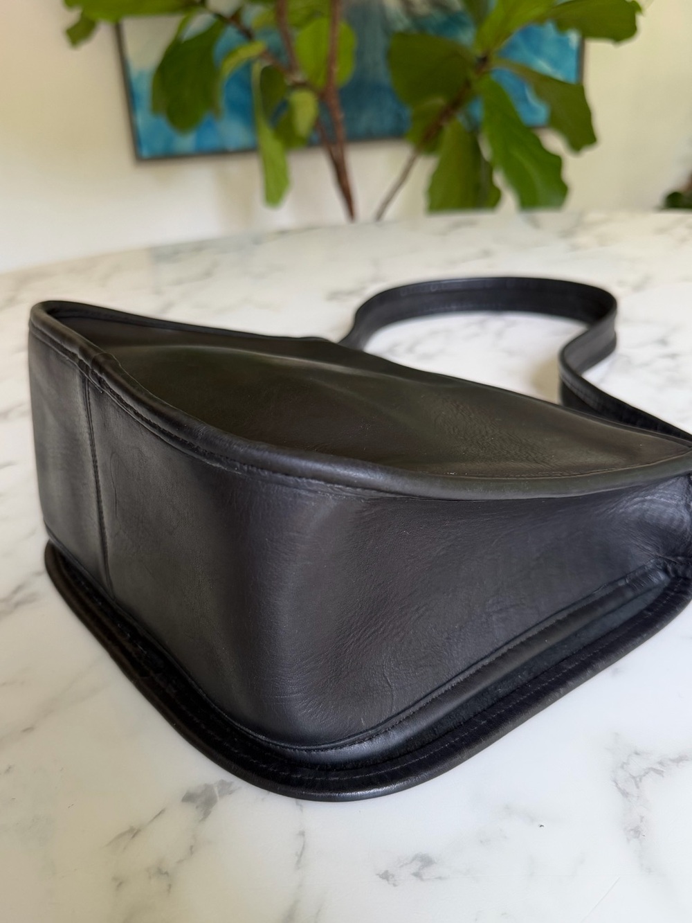 COACH Vintage NYC Classic Shoulder Bag 9170 Black Leather Brass Flap 80's USA - Picture 16 of 16